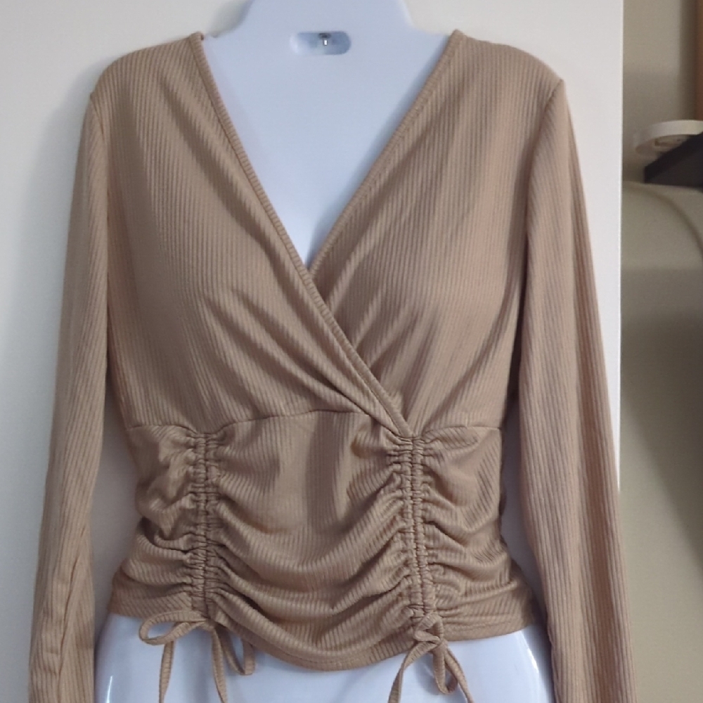 Tan Silky Soft Women's Size Small Jersey.